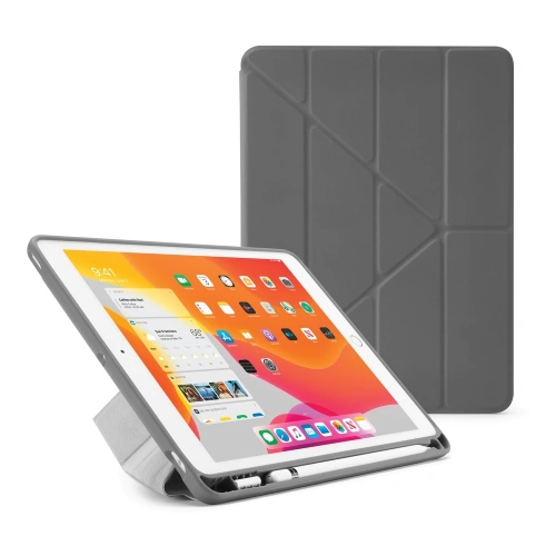 Kup Etui Pipetto Origami No3 Pencil Case Apple iPad 10.2 2019/2020/2021 (generatiile 7, 8 si 9) (gri închis) - PIP001GRY - {ean13} - Sklep Home Screen