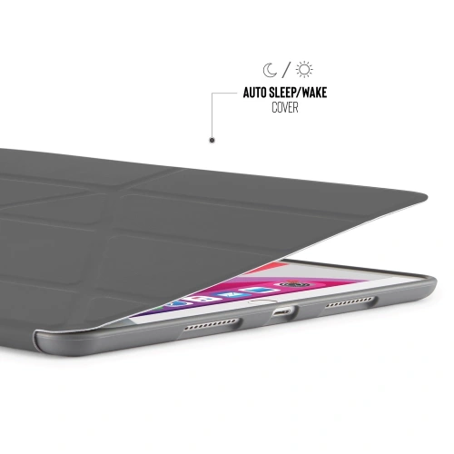 Kup Etui Pipetto Origami No3 Pencil Case Apple iPad 10.2 2019/2020/2021 (7., 8. i 9 generacji) (ciemnoszary) - PIP001GRY - {ean13} - Sklep Home Screen