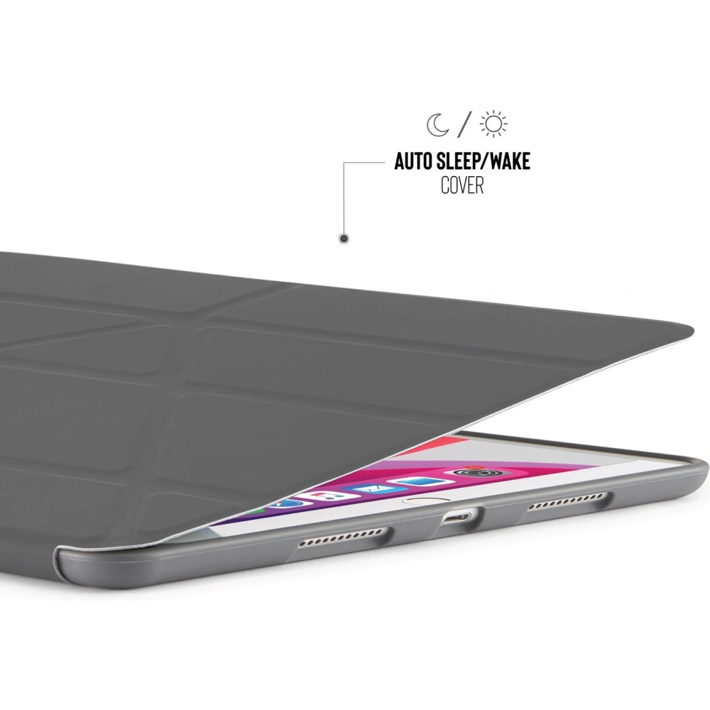Etui Pipetto Origami No3 Pencil Case Apple iPad 10.2 2019/2020/2021 (7., 8. i 9 generacji) (ciemnoszary)