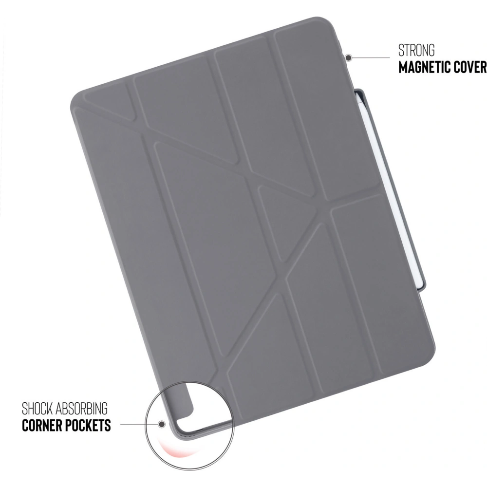 Etui Pipetto Origami No3 Pencil Case Apple iPad Pro 12.9 2020 (4. generacji) (Dark Grey)
