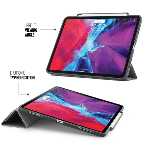 Kup Etui Pipetto Origami No3 Pencil Case Apple iPad Pro 12.9 2020 (4. generacji) (Dark Grey) - PIP003GRY - {ean13} - Sklep Home Screen