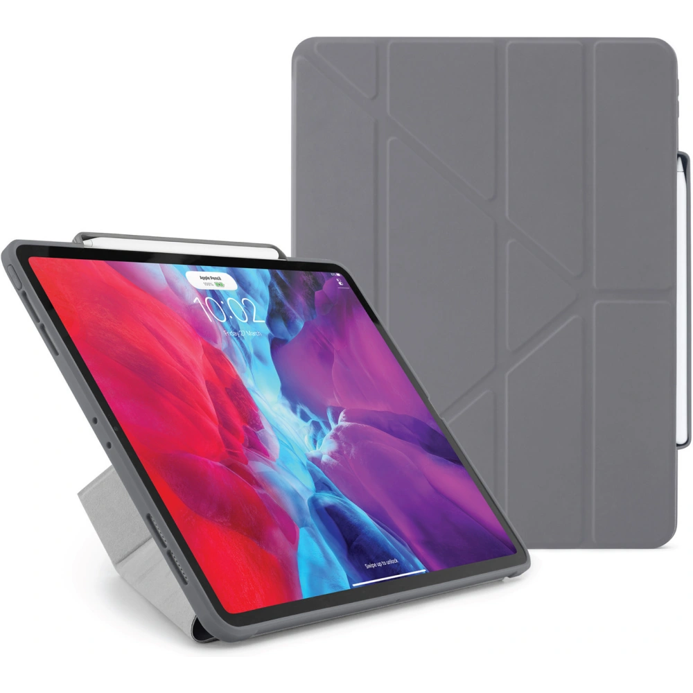 Etui Pipetto Origami No3 Pencil Case Apple iPad Pro 12.9 2020 (4. generacji) (Dark Grey)