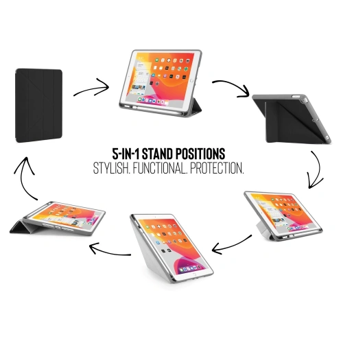 Kup Etui Pipetto Origami No3 Pencil Case Apple iPad 10.2 2019/2020/2021 (7., 8. i 9 generacji) (czarny) - PIP004BLK - {ean13} - Sklep Home Screen