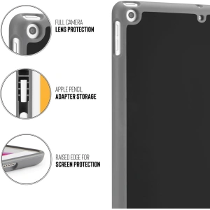 Etui Pipetto Origami No3 Ceruza Tok Apple iPad 10.2 2019/2020/2021 (7., 8. és 9. generáció) (fekete)