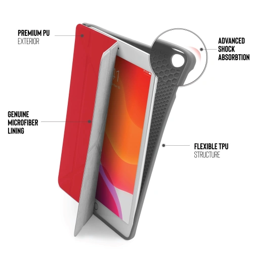 Kup Etui Pipetto Origami No3 Pencil Case Apple iPad 10.2 2019/2020/2021 (7., 8. i 9 generacji) (czerwony) - PIP005RED - {ean13} - Sklep Home Screen