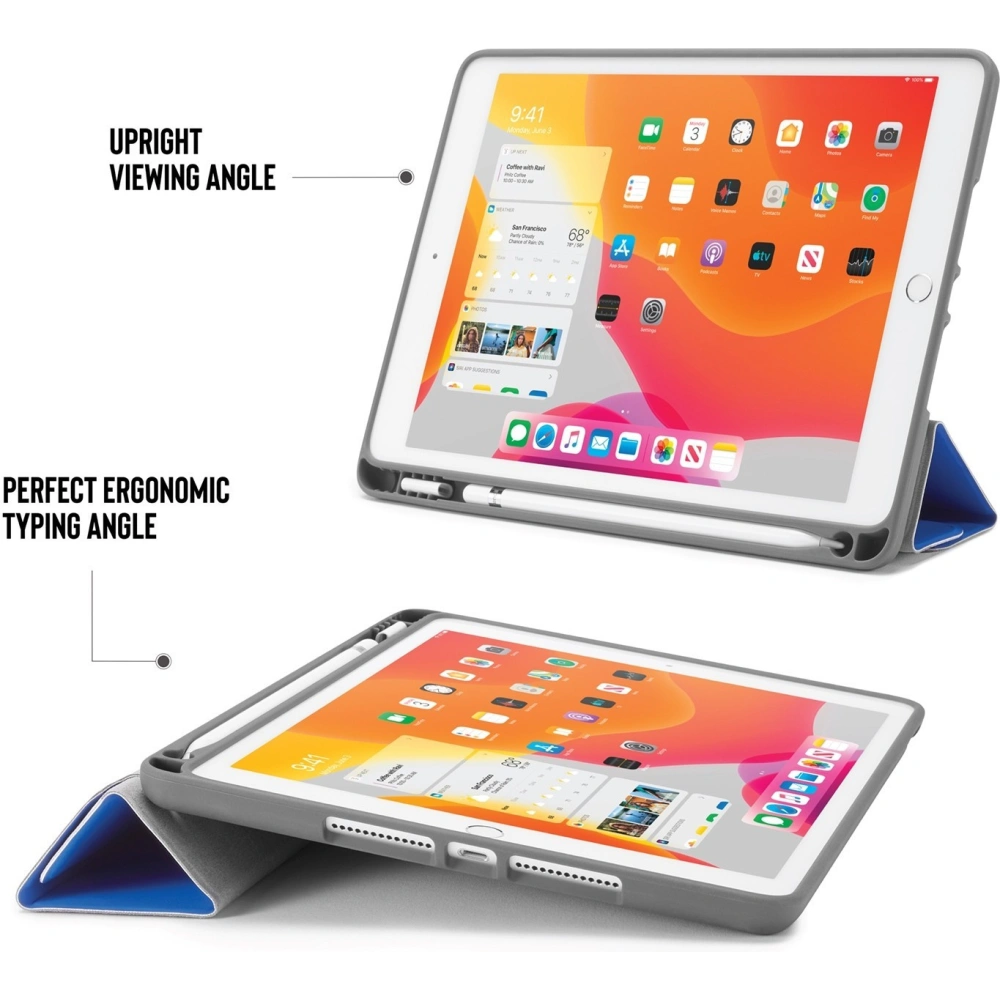 Etui Pipetto Origami No3 Pencil Case Apple iPad 10.2 2019/2020/2021 (7., 8. i 9 generacji) (Royal Blue)