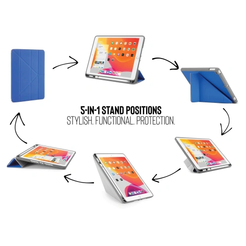 Kup Etui Pipetto Origami No3 pentru creioane Apple iPad 10.2 2019/2020/2021 (generatiile 7, 8 și 9) (Albastru Royal) - PIP006BLU - {ean13} - Sklep Home Screen
