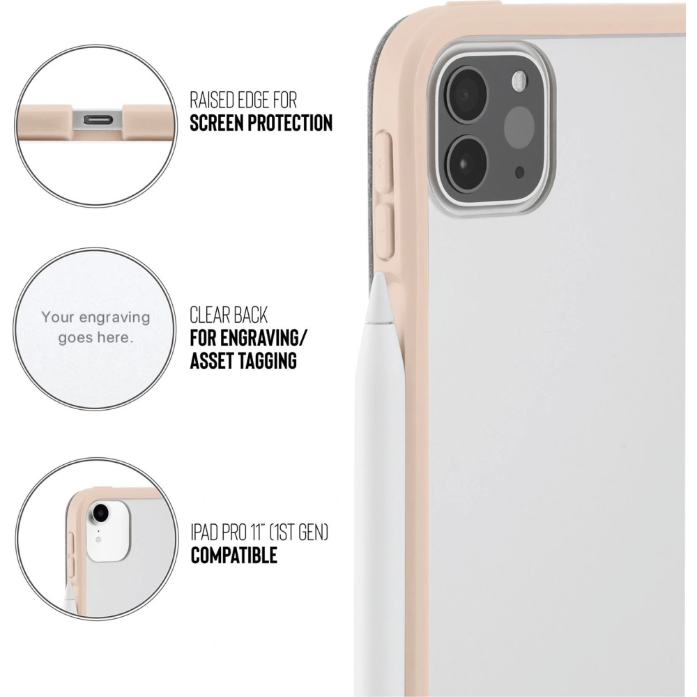 Etui Pipetto Origami No1 Original TPU Apple iPad Pro 12.9 2020 (4. generacji) (Dusty Pink)