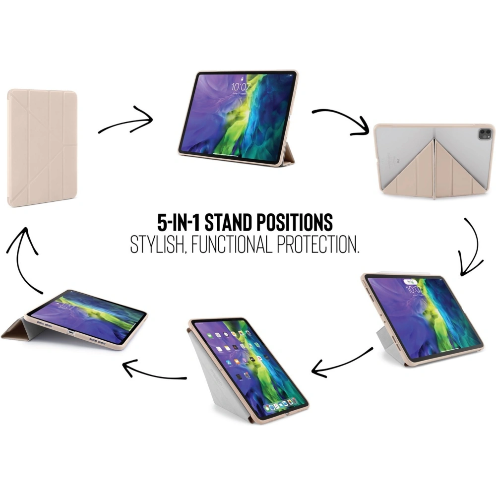 Etui Pipetto Origami No1 Original TPU Apple iPad Pro 12.9 2020 (4. generacji) (Dusty Pink)
