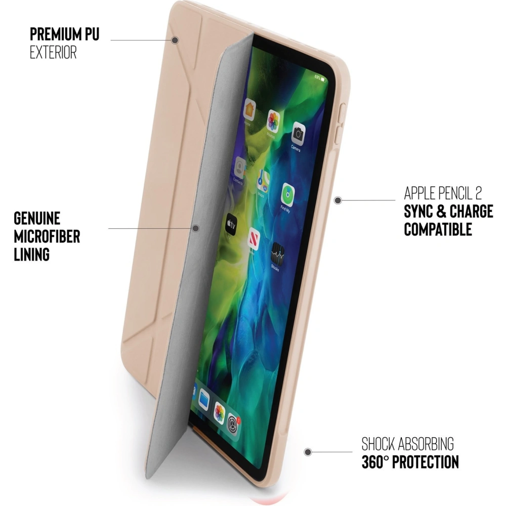 Etui Pipetto Origami No1 Original TPU Apple iPad Pro 12.9 2020 (4. generacji) (Dusty Pink)