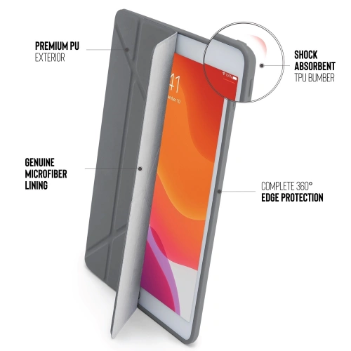 Kup Etui Pipetto Origami No1 Original TPU Apple iPad 10.2 2019/2020/2021 (7., 8. a 9. generace) (tmavě šedá) - PIP009GRY - {ean13} - Sklep Home Screen