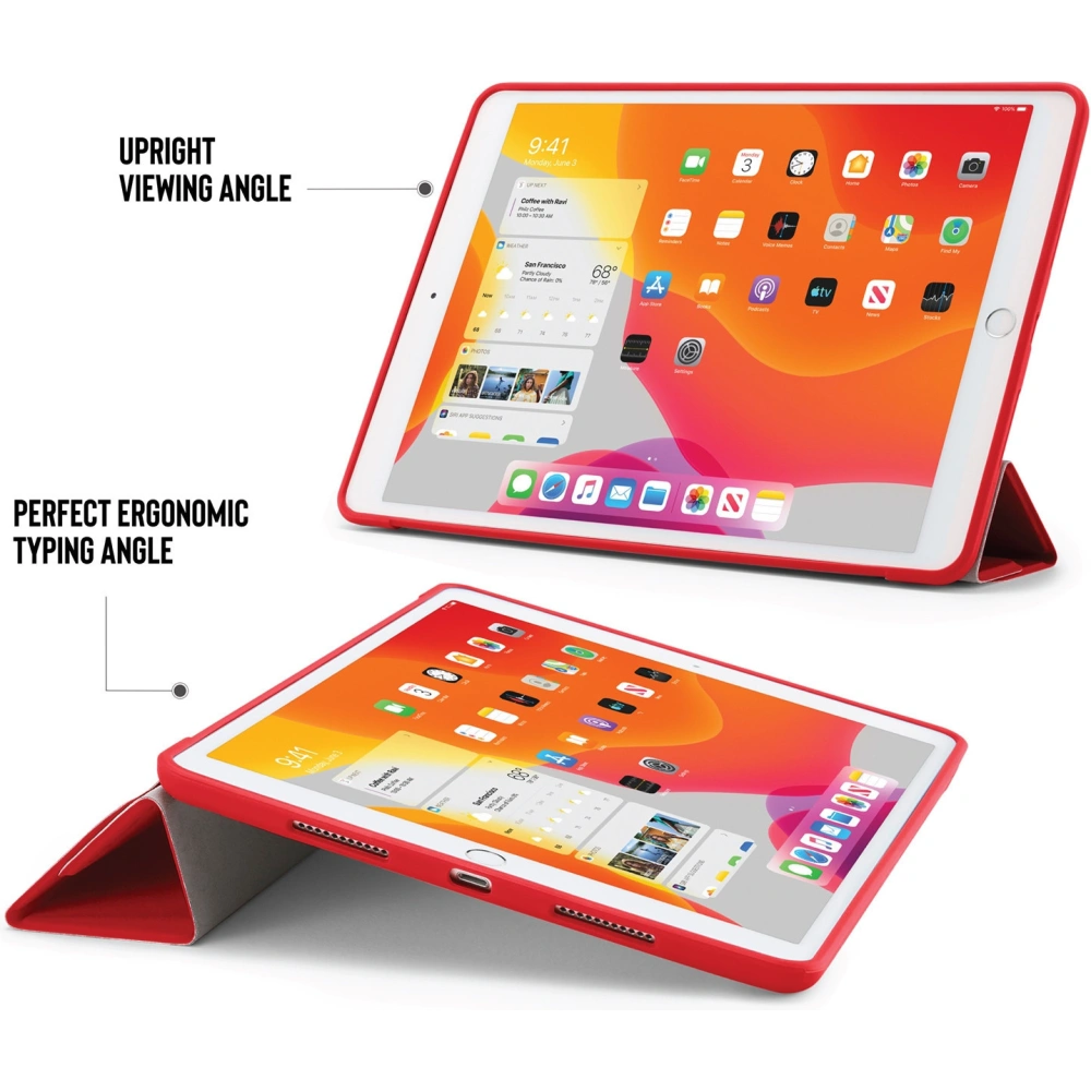 Etui Pipetto Origami No1 Original TPU Apple iPad 10.2 2019/2020/2021 (7., 8. i 9 generacji) (czerwony)