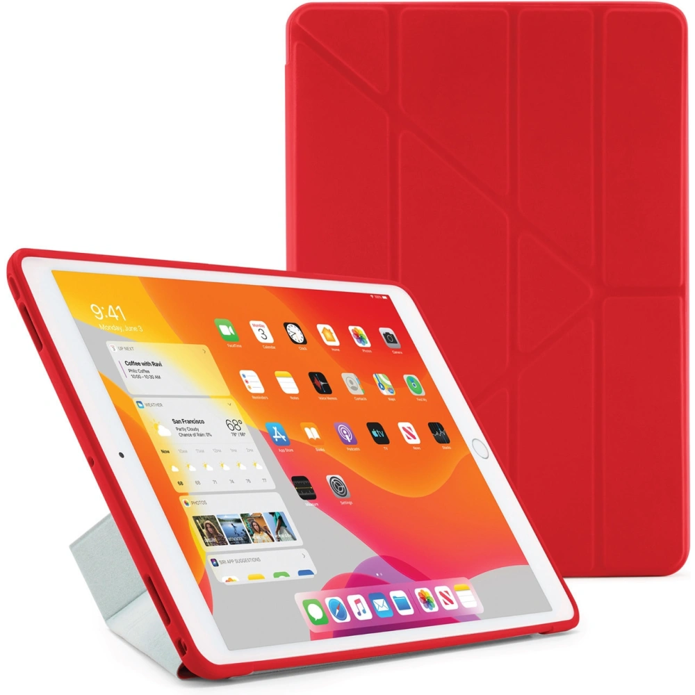 Etui Pipetto Origami No1 Original TPU Apple iPad 10.2 2019/2020/2021 (7., 8. i 9 generacji) (czerwony)