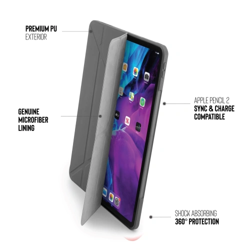 Kup Etui Pipetto Origami No1 Eredeti TPU Apple iPad Pro 12.9 2018/2020/2021 (3., 4. és 5. generáció) (Sötétszürke) - PIP012GRY - {ean13} - Sklep Home Screen