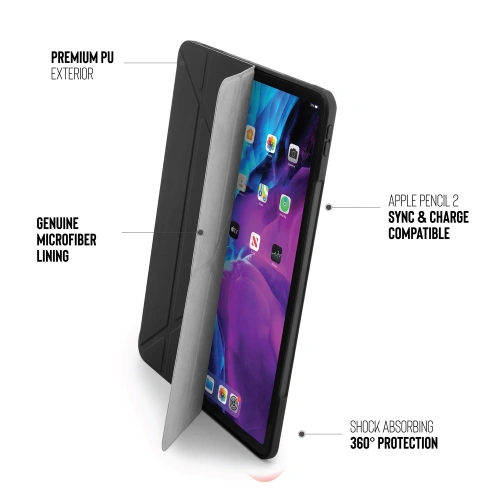 Kup Etui Pipetto Origami No1 Original TPU Apple iPad Pro 12.9 2018/2020/2021 (3., 4. és 5. generáció) (fekete) - PIP013BLK - {ean13} - Sklep Home Screen