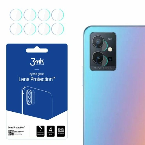 Kup Hybriertes Glas für die Kameraobjektiv 3MK Lens Protection Vivo Y75 5G [4 PACK] - 3MK2550 - {ean13} - Sklep Home Screen