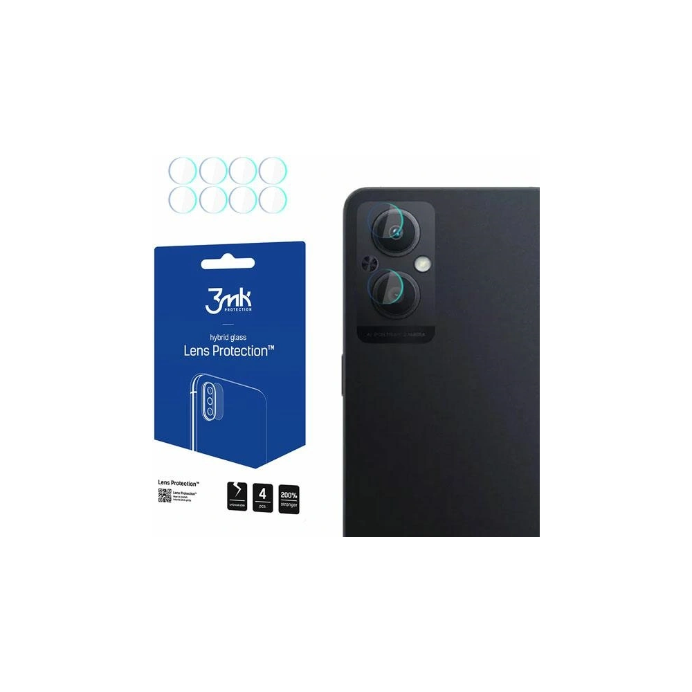 Szkło hybrydowe na obiektyw aparatu 3MK Lens Protection Oppo A96 5G [4 PACK]