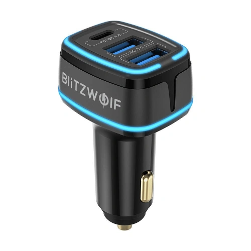 Kup Automobilová nabíječka Blitzwolf BW-SD7, 2x USB, USB-C, 80W (černá) - BLZ430BLK - {ean13} - Sklep Home Screen