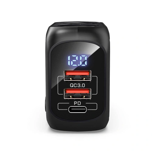 Kup Încărcător auto BlitzWolf BW-CLA1, 2x priză de brichetă, 2xUSB, USB-C, 150W (neagră) - BLZ431BLK - {ean13} - Sklep Home Screen