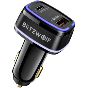 Kup Încărcător auto Blitzwolf BW-SD8, USB, USB-C, 100W (negru) - BLZ453BLK - {ean13} - Sklep Home Screen