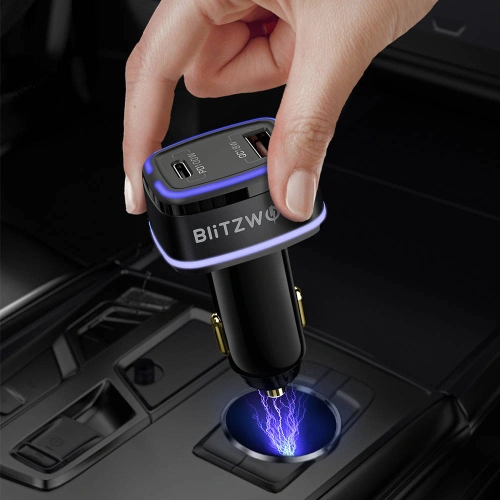 Kup Încărcător auto Blitzwolf BW-SD8, USB, USB-C, 100W (negru) - BLZ453BLK - {ean13} - Sklep Home Screen
