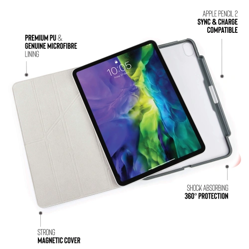 Kup Etui Pipetto Origami No3 Pencil Case Apple iPad Air 10.9 2020/2022 (4. a 5. generace) / iPad Air 11 2024 (6. generace) (tmavě šedá) - PIP023GRY - {ean13} - Sklep Home Screen
