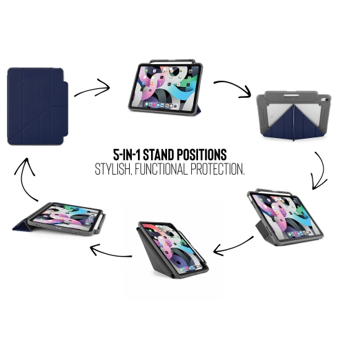 Kup Etui Pipetto Origami No2 Pencil Shield Apple iPad Air 10.9 2020/2022 (4. a 5. generace) / iPad Air 11 2024 (6. generace) (námořnická modř) - PIP024NAV - {ean13} - Sklep Home Screen
