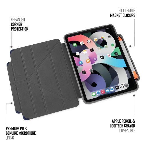 Kup Etui Pipetto Origami No2 Pencil Shield Apple iPad Air 10.9 2020/2022 (4. a 5. generace) / iPad Air 11 2024 (6. generace) (námořnická modř) - PIP024NAV - {ean13} - Sklep Home Screen