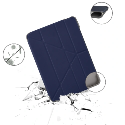 Kup Etui Pipetto Origami No2 Shield Apple iPad Air 10.9 2020/2022 (4. és 5. generáció) / iPad Air 11 2024 (6. generáció) (sötétkék) - PIP028NAV - {ean13} - Sklep Home Screen