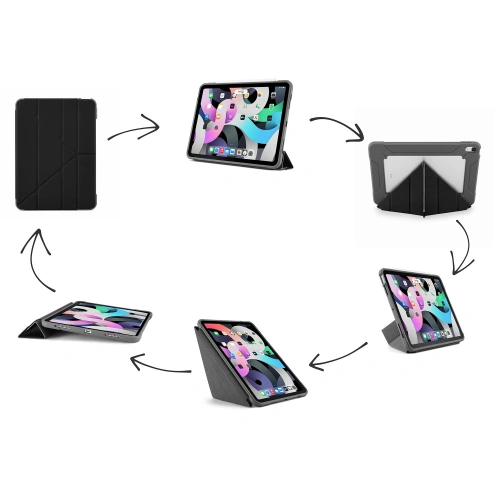 Kup Etui Pipetto Origami No2 Shield Apple iPad Air 10.9 2020/2022 (4. és 5. generáció) / iPad Air 11 2024 (6. generáció) (fekete) - PIP029BLK - {ean13} - Sklep Home Screen