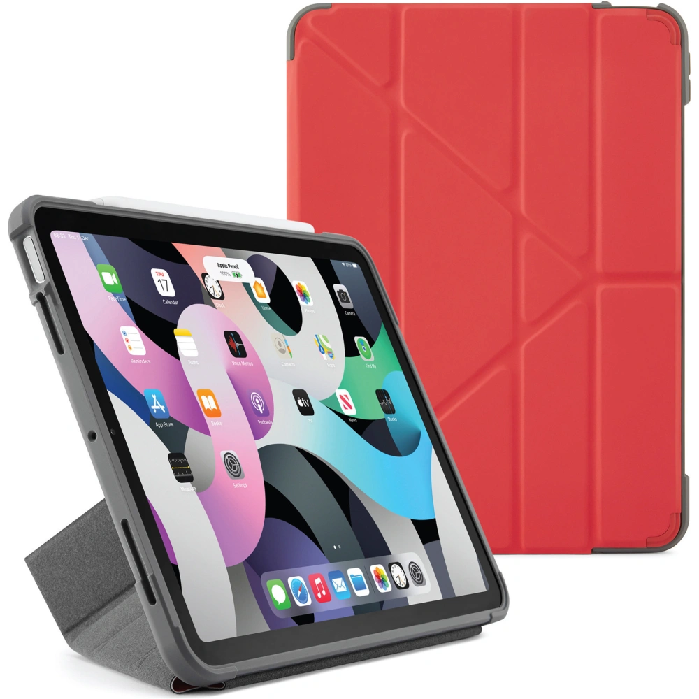 Etui Pipetto Origami Apple iPad Air 10.9 2020/2022 (4. i 5. generacji) / iPad Air 11 2024 (6. generacji) (czerwony)