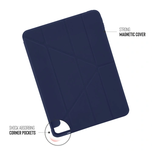 Kup Etui Pipetto Origami No1 Original TPU Apple iPad Pro 11 2018/2020/2021 (1., 2. și 3. generație) (bleu închis) - PIP033NAV - {ean13} - Sklep Home Screen