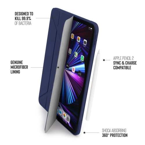 Kup Etui Pipetto Origami No1 Original TPU Apple iPad Pro 11 2018/2020/2021 (1., 2. și 3. generație) (bleu închis) - PIP033NAV - {ean13} - Sklep Home Screen