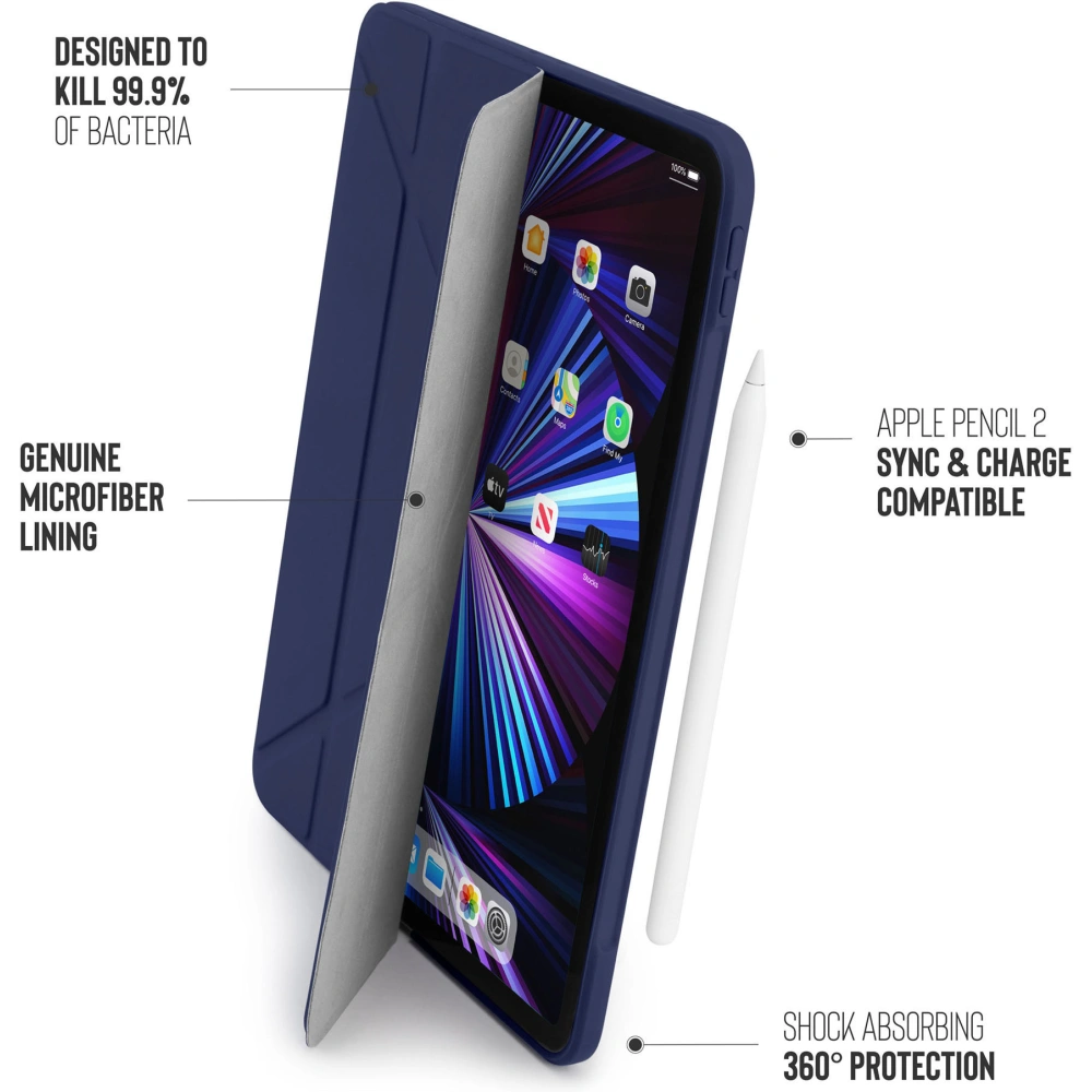 Etui Pipetto Origami No1 Original TPU Apple iPad Pro 11 2018/2020/2021 (1., 2. i 3. generacji) (granatowe)