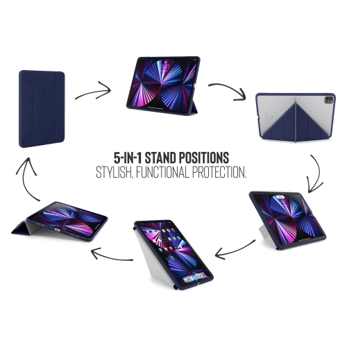 Kup Etui Pipetto Origami No1 Original TPU Apple iPad Pro 11 2018/2020/2021 (1., 2. și 3. generație) (bleu închis) - PIP033NAV - {ean13} - Sklep Home Screen