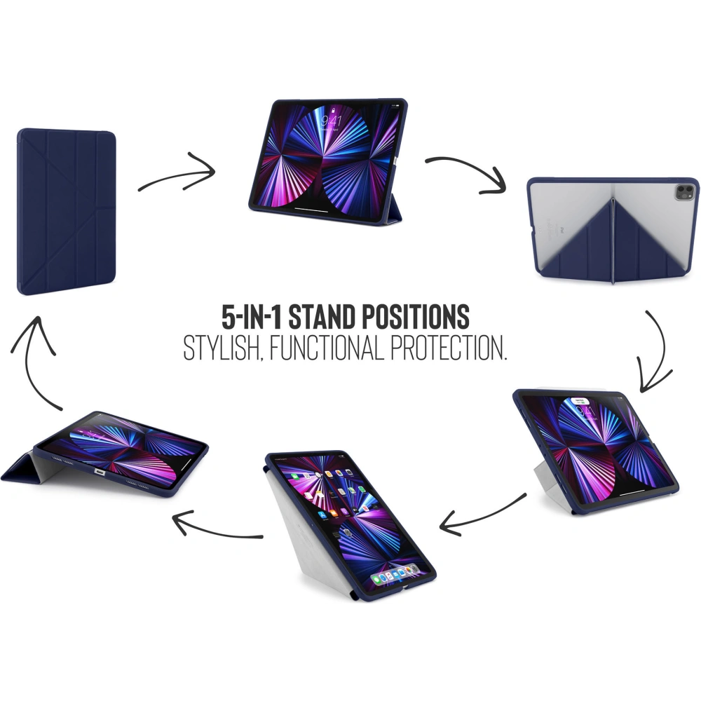 Etui Pipetto Origami No1 Original TPU Apple iPad Pro 11 2018/2020/2021 (1., 2. i 3. generacji) (granatowe)