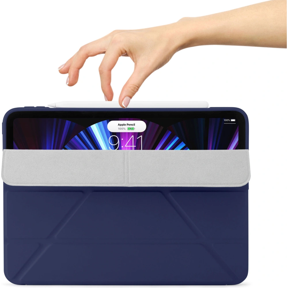 Etui Pipetto Origami No1 Original TPU Apple iPad Pro 11 2018/2020/2021 (1., 2. i 3. generacji) (granatowe)