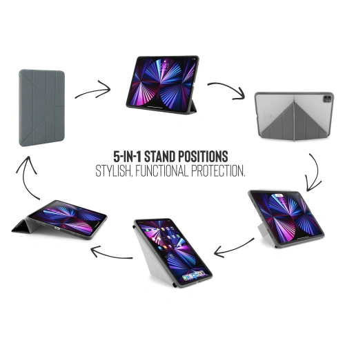 Kup Etui Pipetto Origami No1 Original TPU Apple iPad Pro 11 2018/2020/2021 (1., 2. și 3. generație) (gri închis) - PIP035GRY - {ean13} - Sklep Home Screen