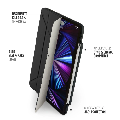 Kup Etui Pipetto Origami No3 pentru creioane Apple iPad Pro 11 2018/2020/2021 (1., 2. și 3. generație) (negru) - PIP036BLK - {ean13} - Sklep Home Screen