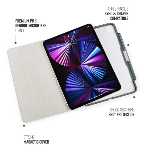 Kup Etui Pipetto Origami No3 Pencil Case Apple iPad Pro 11 2018/2020/2021 (1., 2. i 3. generacji) (ciemnoszary) - PIP037GRY - {ean13} - Sklep Home Screen