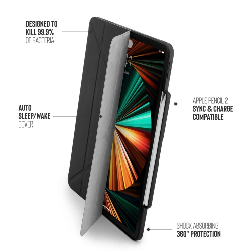 Kup Etui Pipetto Origami No3 Pencil Case Apple iPad Pro 12.9 2018/2020/2021 (3., 4. a 5. generace) (černý) - PIP042BLK - {ean13} - Sklep Home Screen