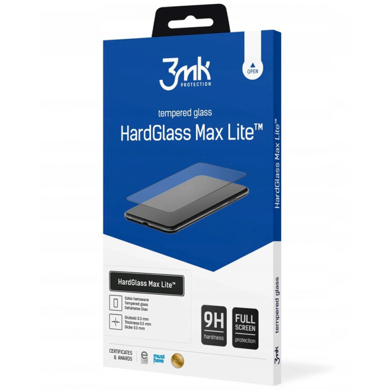 Szkło hartowane 3MK HardGlass Max Lite Oppo Reno 7 Pro 5G czarne