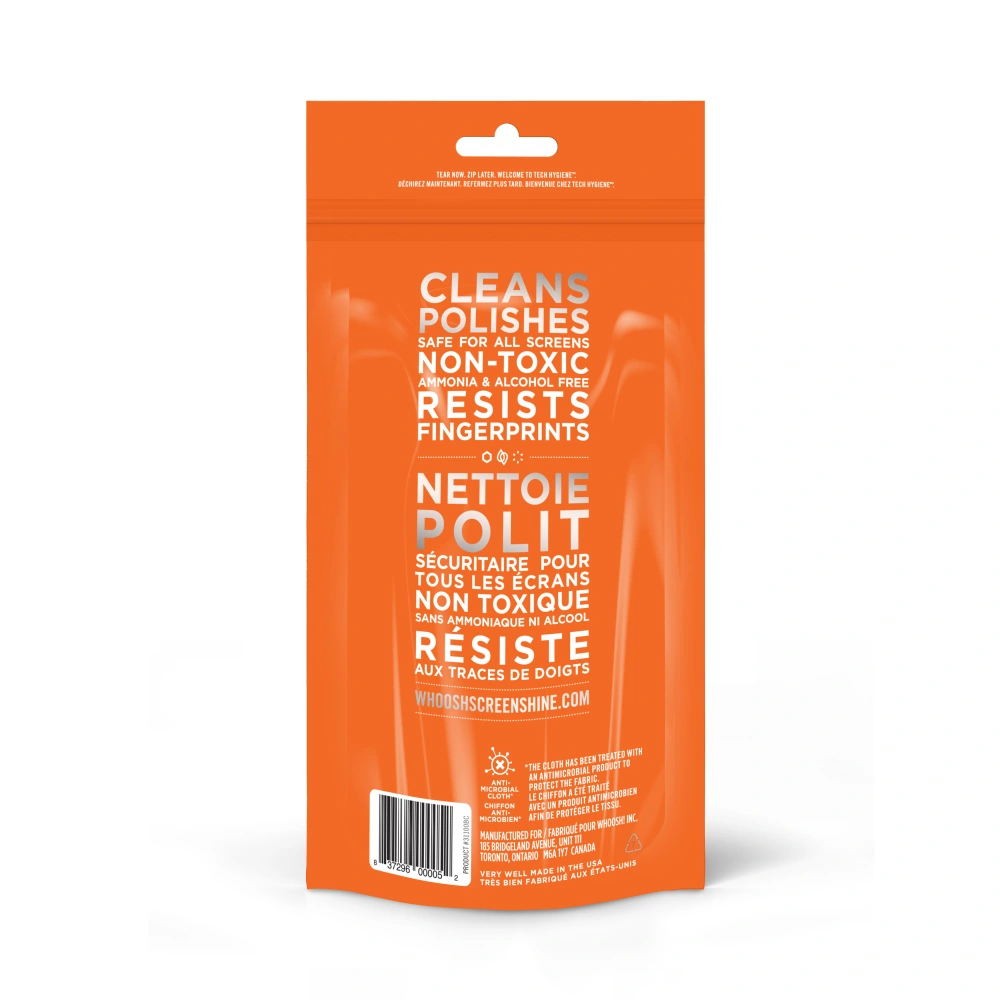 Spray do czyszczenia ekranów Whoosh Pocket 8ml + ściereczka z mikrofibry