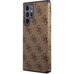 Kup Case Guess GUBKS22LG4GFBR Samsung Galaxy S22 Ultra braun/brown Buch 4G Metall Gold Logo - GUE1616BR - {ean13} - Sklep Home Screen