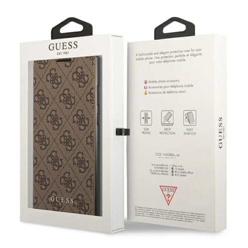 Kup Etui Guess GUBKS22LG4GFBR Samsung Galaxy S22 Ultra brązowy/brown book 4G Metal Gold Logo - GUE1616BR - {ean13} - Sklep Home Screen