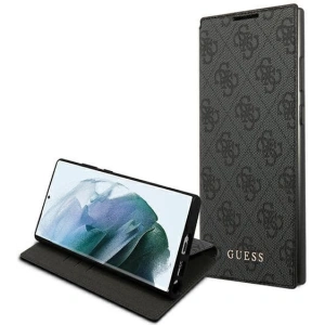Kup Case Guess GUBKS22LG4GFGR Samsung Galaxy S22 Ultra grau/grey Buch 4G Metall Gold Logo - GUE1617GRY - {ean13} - Sklep Home Screen