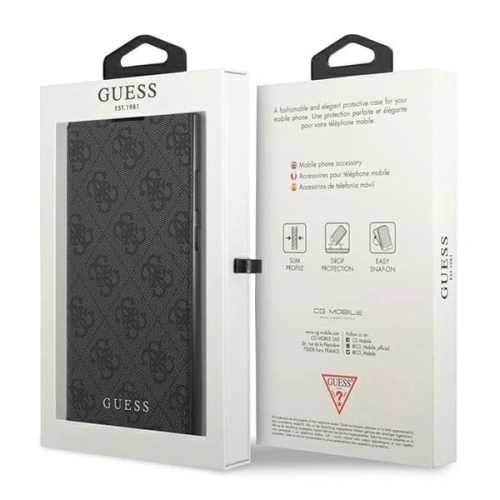 Kup Etui Guess GUBKS22LG4GFGR Samsung Galaxy S22 Ultra szürke/grey könyv 4G Metal Gold Logo - GUE1617GRY - {ean13} - Sklep Home Screen