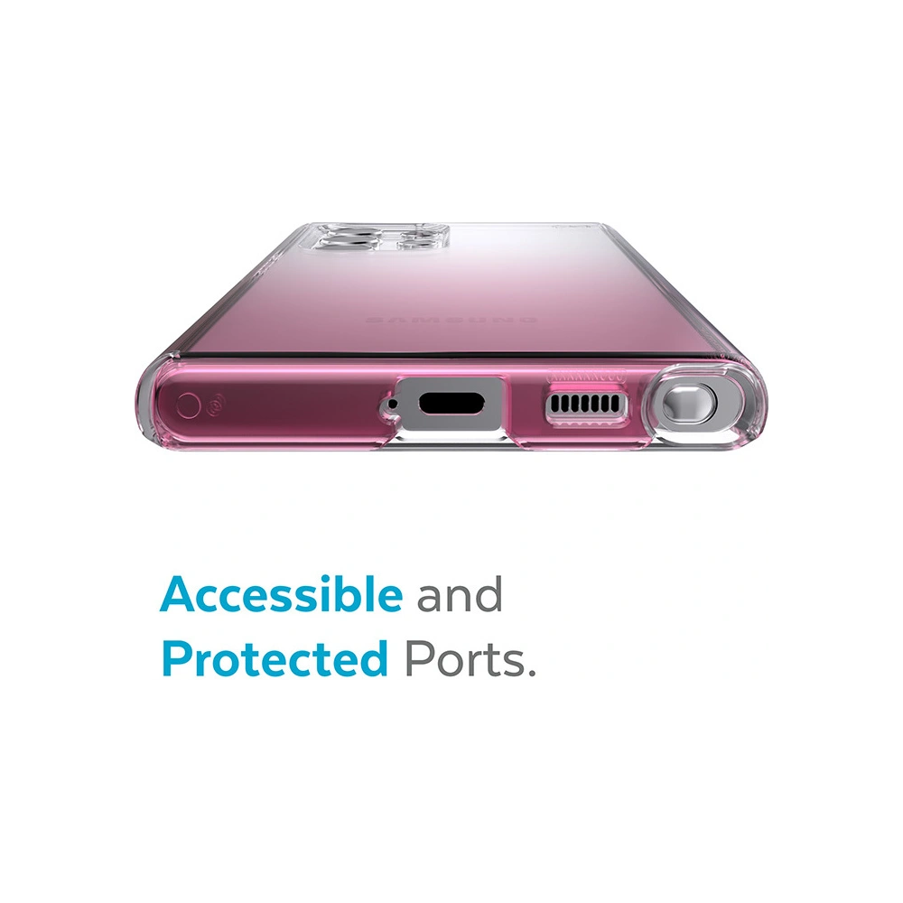 Etui Speck Presidio Perfect-Clear Ombre MICROBAN Samsung Galaxy S22 Ultra (Clear/Vintage Rose)
