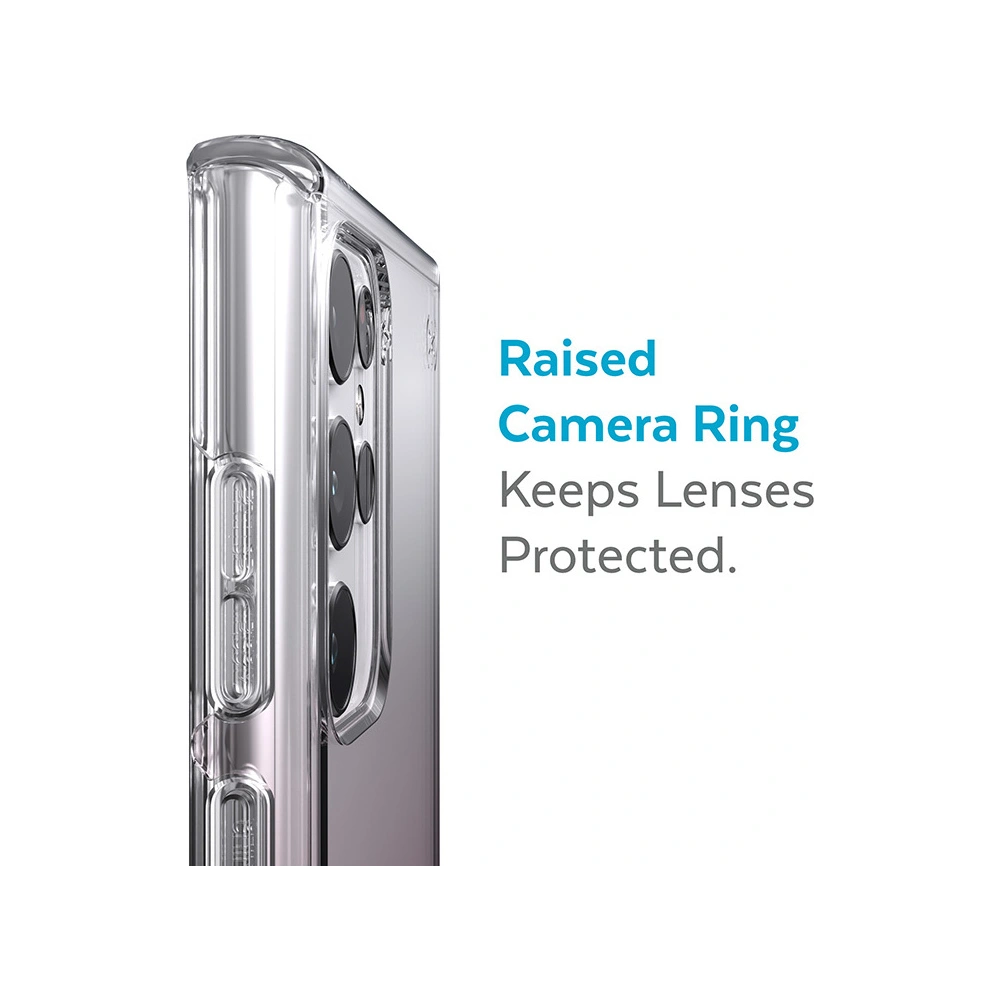 Etui Speck Presidio Perfect-Clear Ombre MICROBAN Samsung Galaxy S22 Ultra (Clear/Vintage Rose)