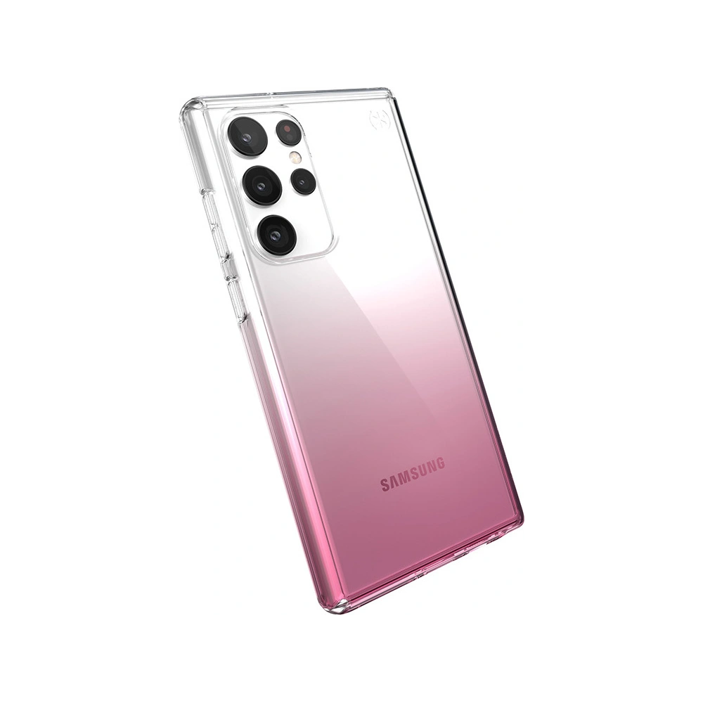Etui Speck Presidio Perfect-Clear Ombre MICROBAN Samsung Galaxy S22 Ultra (Clear/Vintage Rose)